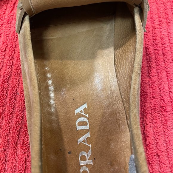 Prada Mens Loafers All Leather Upper and Out Soles Brown Made In Italy - Picture 11 of 16